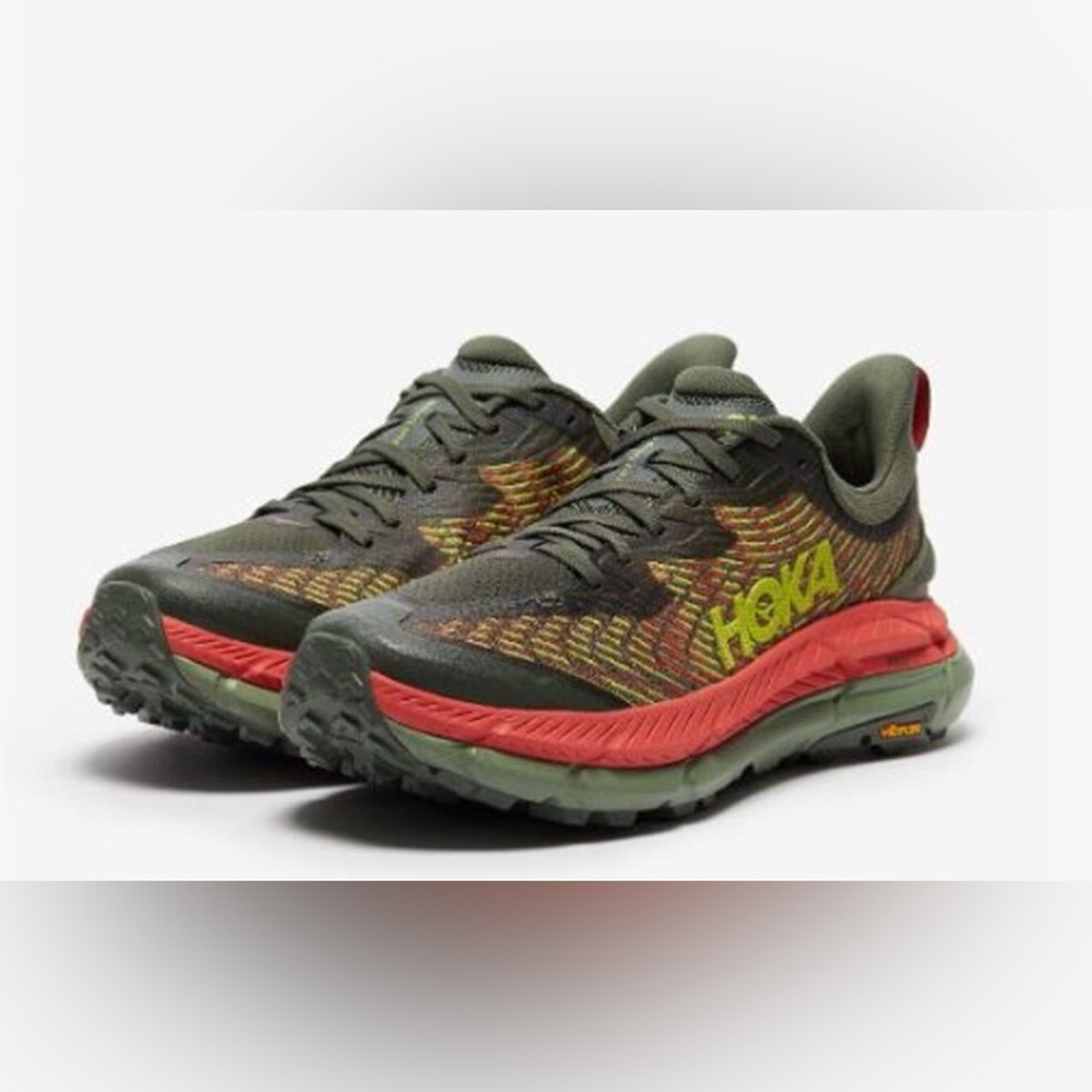 Hoka Mafate Speed 4 Men's Green Herren RunningShoes Size 9D 1129930 TFST